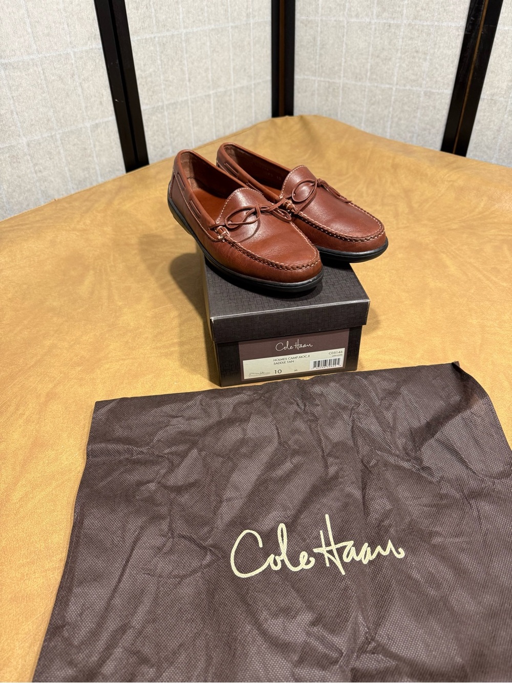 Cole Haan Men’s Chestnut Brown Leather Loafers